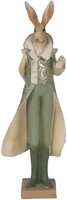 Clayre & Eef 6PR3591 Deko Kaninchen GrüN, Braun, Beige 11X8X33 Cm