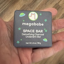 MEGABABE Space Bar Detoxifying Charcoal Underarm Bar 1.3OZ/36G NEW