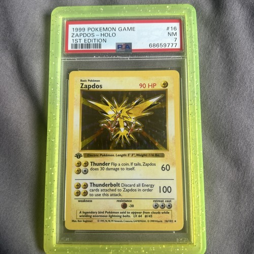 Pokémon TCG Zapdos Base Set 1st Edition Holo 16/102 PSA 7 NM 1999 WOTC Vintage