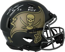 Emeka Egbuka Buccaneers Signed 2025 Salute To Service Authentic Helmet w/Insc