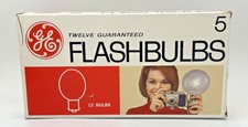 VTG New Unused GE 5 Camera Flashbulbs in Original Box 12 bulbs