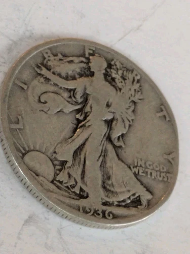 1936 Walking Liberty Half Dollar Fine + 90% Silver