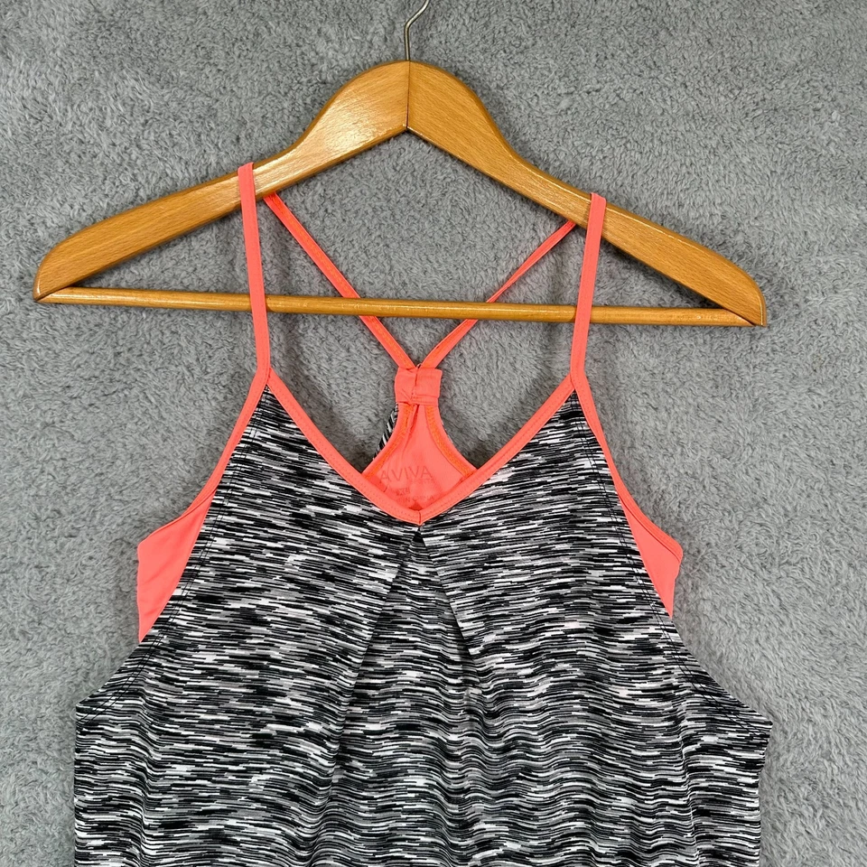 AVIVA 背心上衣内置文胸运动女式 XL 码无袖锻炼健身房活动 — 第 3/4 张图片