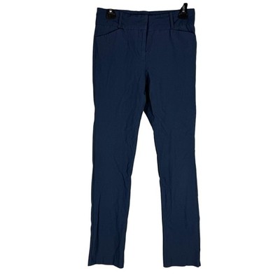 Level Eight Pants Womens 6 Blue Slim Leg Stretch Twill Dress Work Career Office