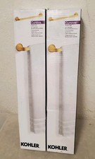  LOT OF 2 KOHLER Cursiva 18 in. Towel Bar in Vibrant Brushed Moderne Brass