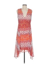 Chaps Women Orange Cocktail Dress 8