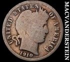 1910 Barber Dime- Silver- Scarce Better Date No Reserve #J6000