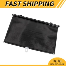 50cm x 130cm Roll Up Retractable Car Front Side Window Sun Shade Black