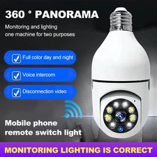 360° HD 1080p WiFi Wireless PTZ Zoom Outdoor Red IR Night Security Camera/W Card