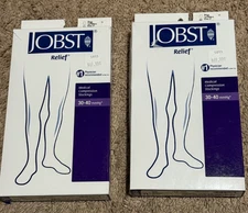 2 Sets Jobst Medical Compression Stockings 30-40mmHg Beige Large/SBand