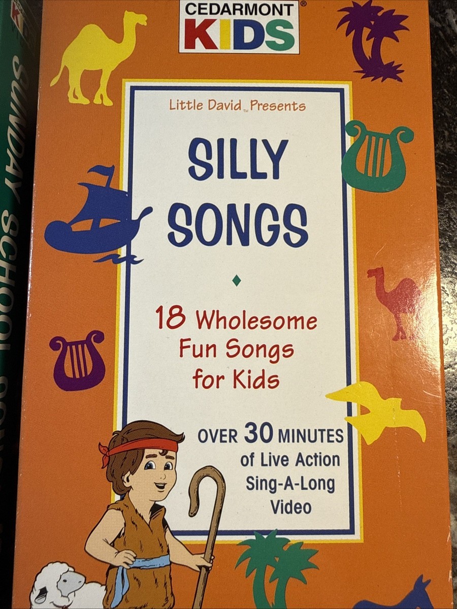 Set of 2 VHS Tapes Cedarmont KIDS Sunday school songs & Silly