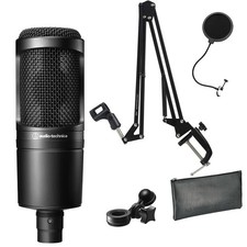 Audio-techNICA AT2020 with desk arm microphone stand