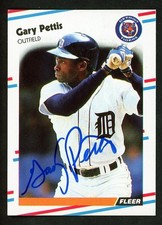 Gary Pettis Signed Auto 1988 Fleer Update Detroit Tigers Card #U-29