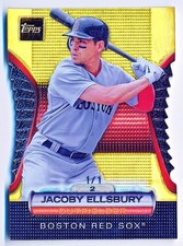 2012 Topps Jacoby Ellsbury Golden Moments Die Cuts 24K Embedded #GMDC-80 (1/1)
