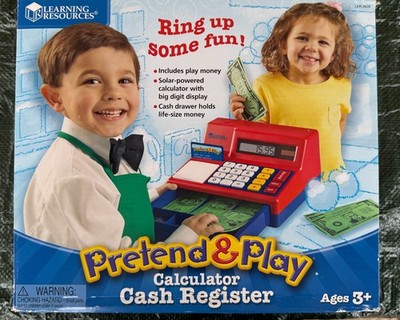 Learning Resources Pretend & Play Calculator Cash Register LER2629 w/ Box