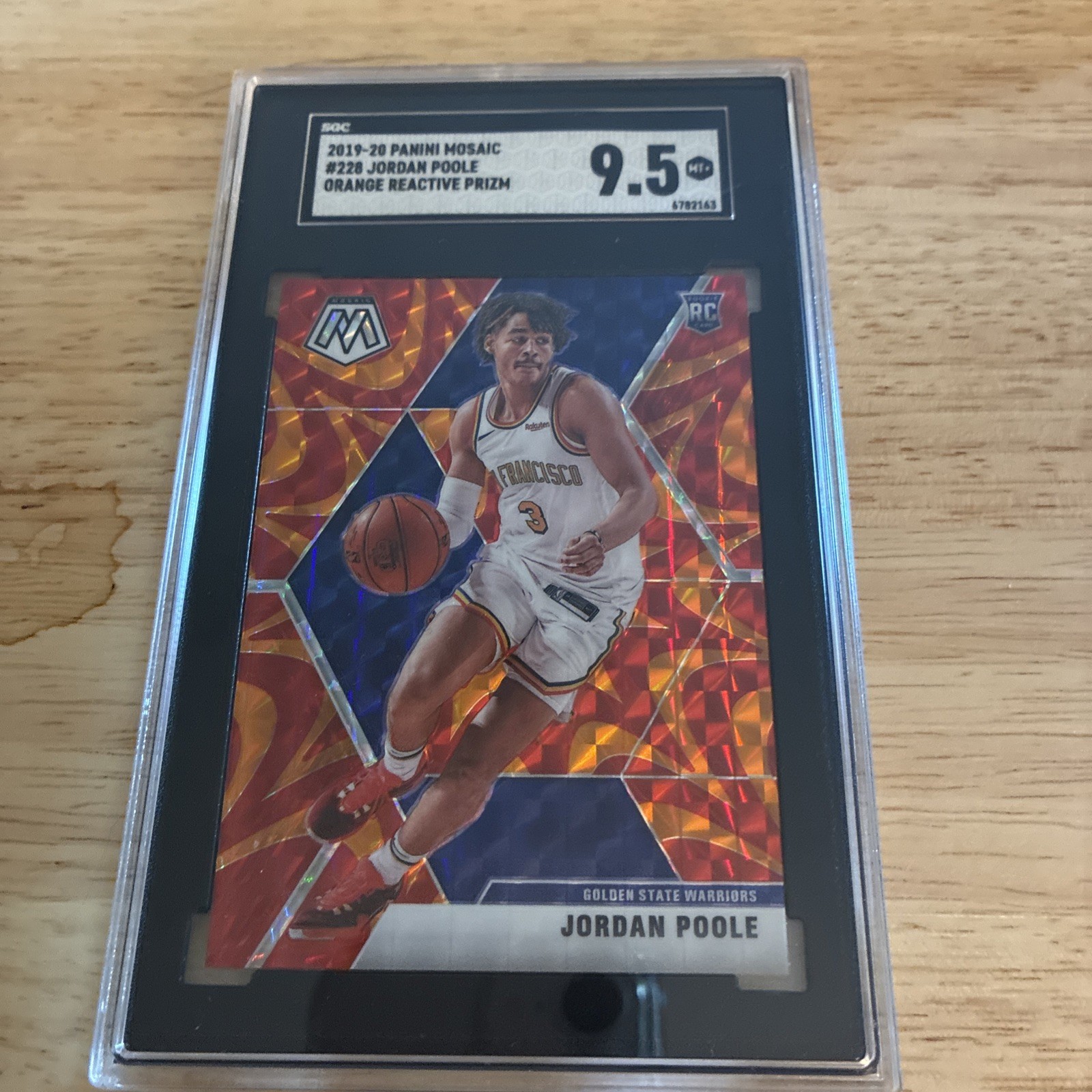 2019-20 Panini Mosaic - Rookies Jordan Poole #228 Reactive Orange Prizm (RC)