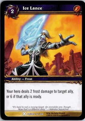 Ice Lance Drums 36 / 268 Alex Harley Orlandelli World of Warcraft CCG TCG