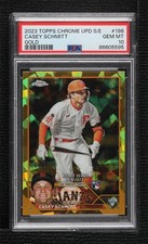 2023 Chrome Update Sapphire Edition Gold 4/50 Casey Schmitt PSA 10 GEM MT 1pr8