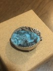 Vintage RARE Peterson Johnson Navajo Sterling and Turquoise Pendant Pin Combo — photo 4