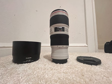 Canon EF 70-200 F/4L IS II USM Lens Excellent Condition Contains Hood, Lens Cap