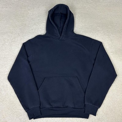 Comfrt Hoodie Mens XS Navy Blue Fleece Oversized Logo Sweatshirt Loungewear