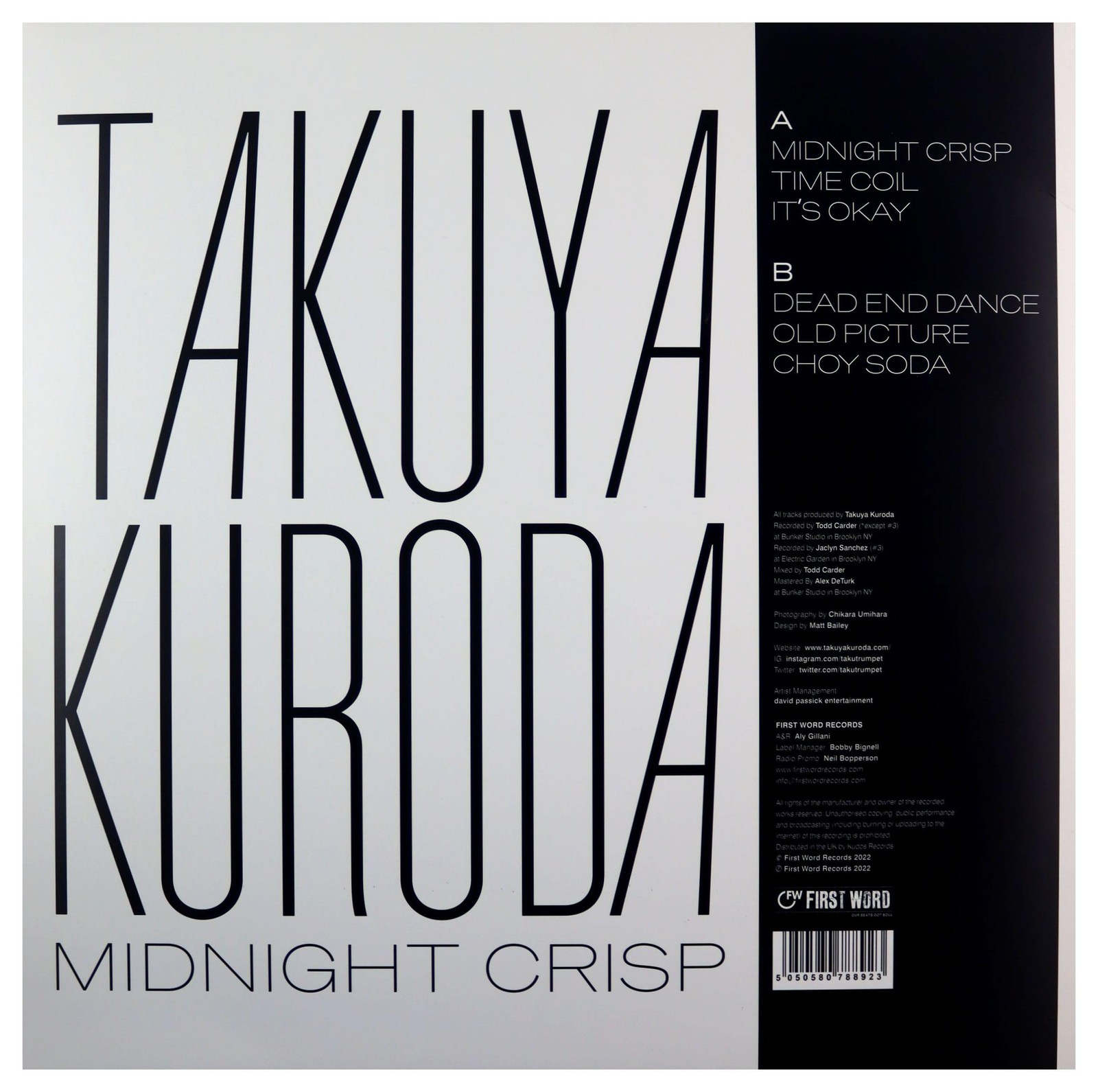 Takuya Kuroda Midnight Crisp LP Vinyl FW260 NEW