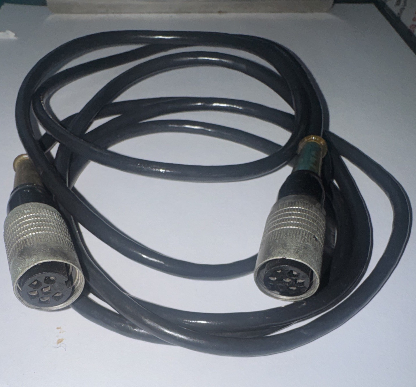 6-Pin DIN Female to 6-Pin DIN Female Audio Cable, 1:1, Black