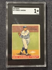 1933 GOUDEY BASEBALL CARD #171 CHARLIE JAMIESON CLEVELAND INDIANS SGC 1 PR