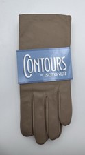 Contours by Isotoner Leather Gloves Women Brown One Size New
