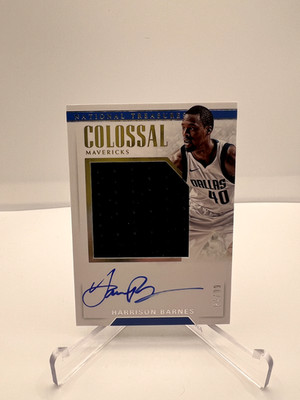 Harrison Barnes 2017-18 Panini National Treasures Colossal Patch Auto /99