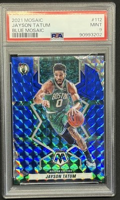 Jayson Tatum 2021 Panini Blue Mosaic /99 PSA 9 Celtics