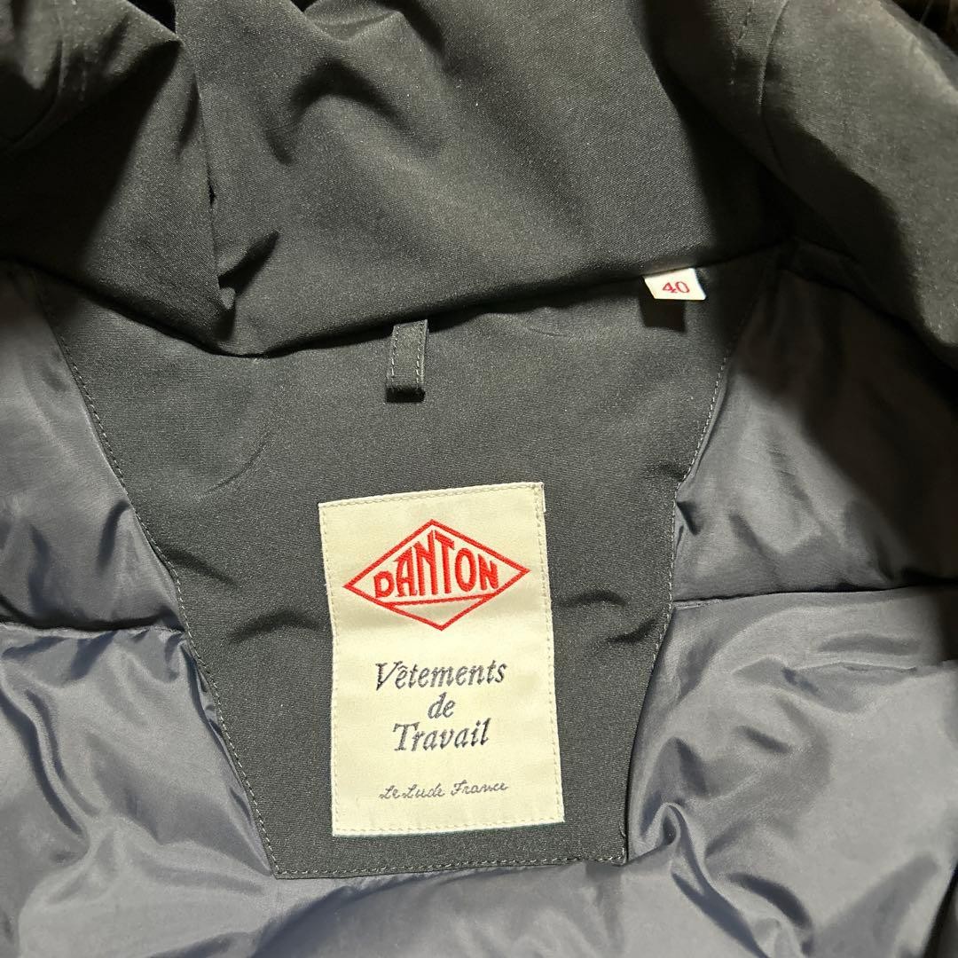 Danton Black Down Jacket size 40 with removable f… - image 5