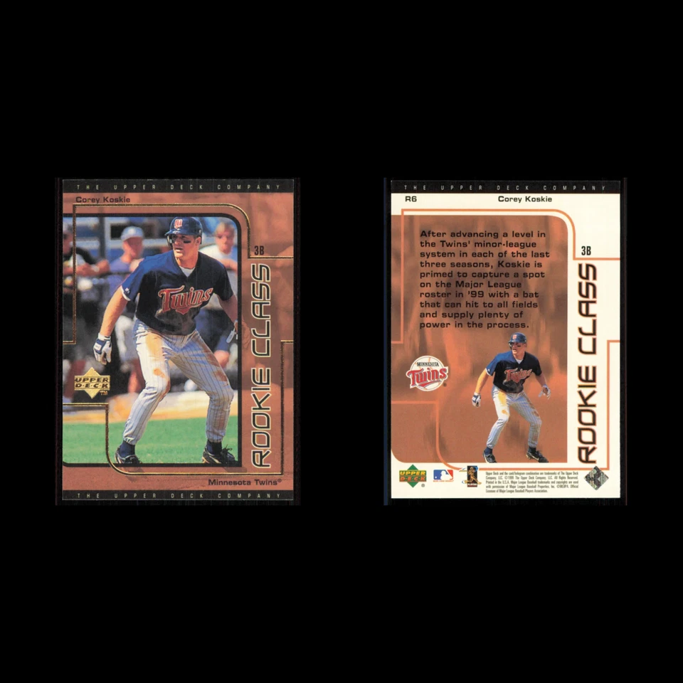 Corey Koskie 新秀 #R6 1999 Upper Deck Choice 明尼苏达双城棒球卡 MLB — 第 3/3 张图片