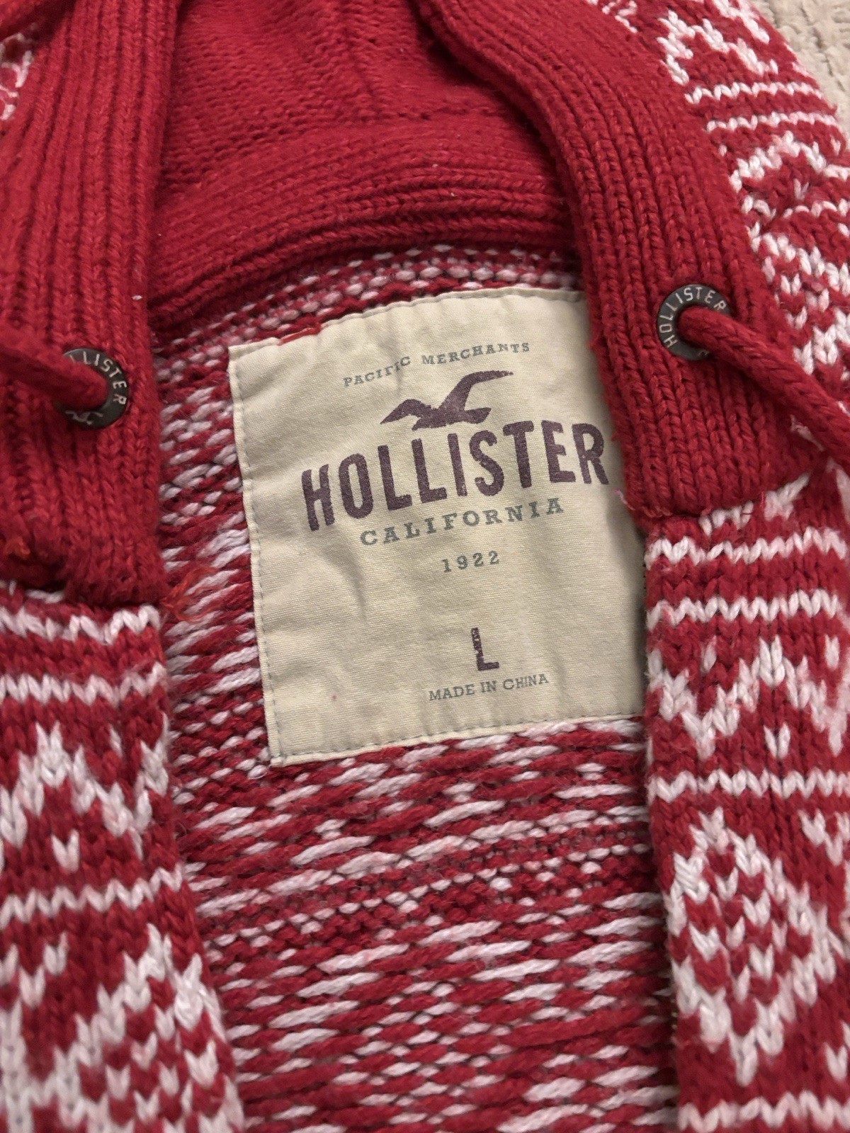 Hollister Hoodie Red and White