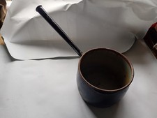 Gusseisen Emaille schwarz Topf Kochtopf 9 x 15 cm gebraucht