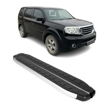 Alu Side Step Nerf Bars Running Board For Honda Pilot 2009-2015 Black Silver 2x Alu Side Step Nerf Bars Running Board For Honda Pilot 2009-2015 Black Silver 2x