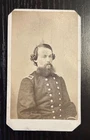 Original Civil War CDV of Union Officer with Name and Photographer stamp on back