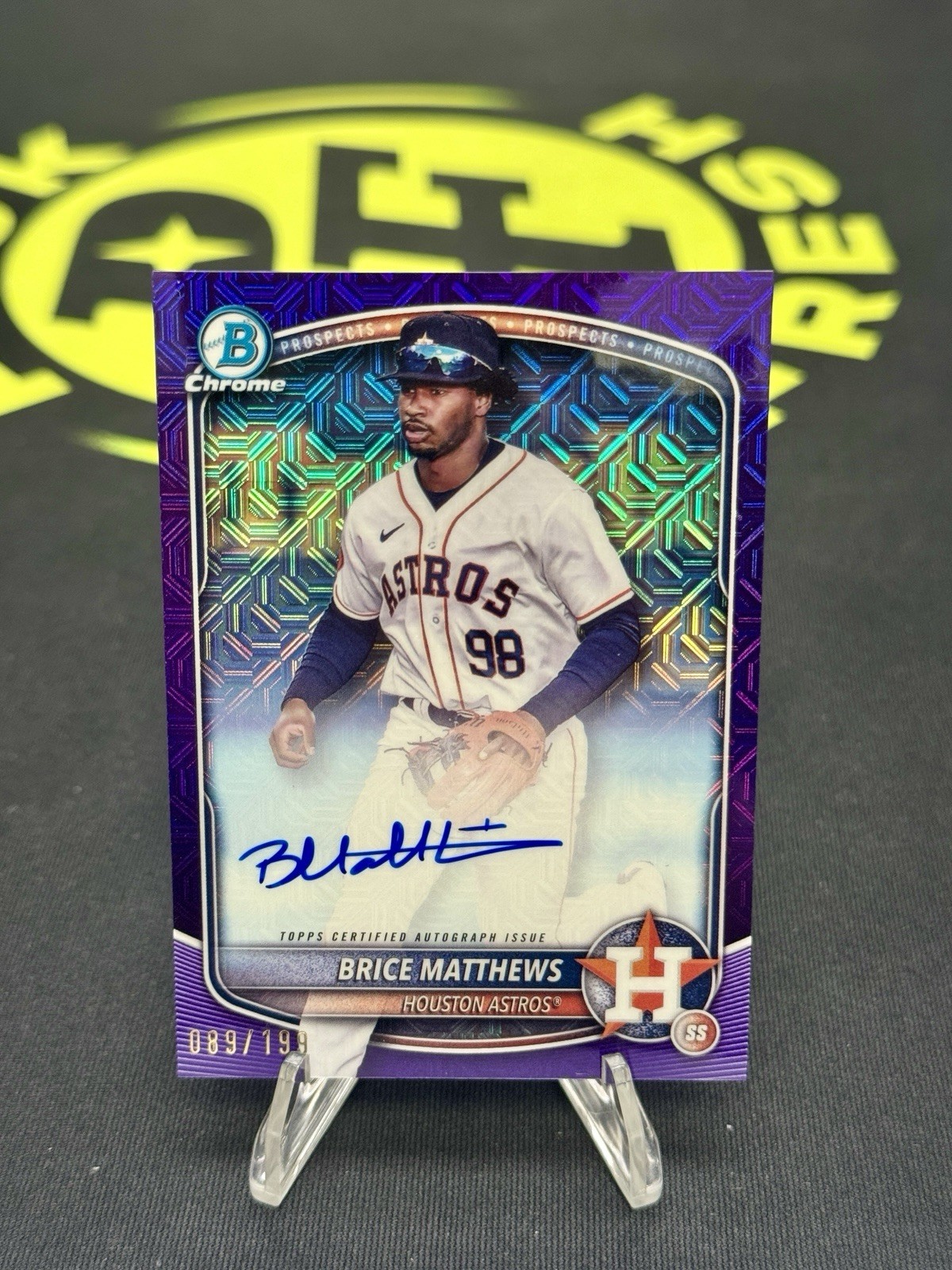2025 Bowman Chrome Prospect Purple Mojo /199 Auto Brice Matthews #BMA-BMA +Bonus