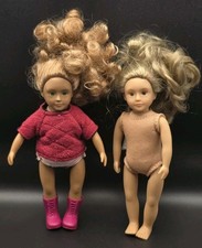 2 American Girl 6" Mini Dolls Partial Clothed