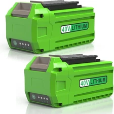 40V  6.0Ah Lithium-Ion Battery  29462 29472 29252 20642 For Greenworks Set Of 2