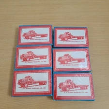 Lot of 6 D.E. Beard Trucking Co Advertising Playing Cards Truck NEW Sealed NOS