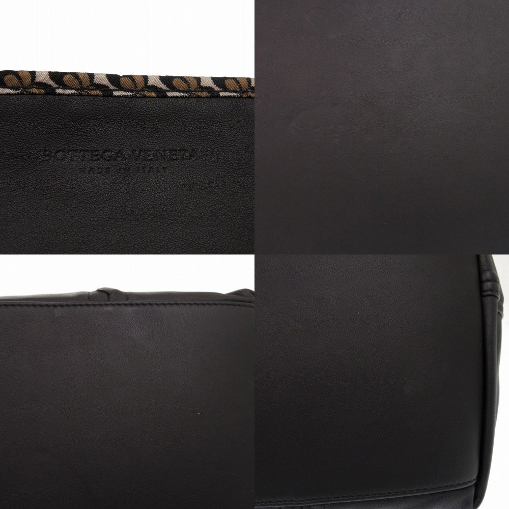 AUTHENTIC BOTTEGAVENETA 547381 Intrecciato Reversible Butterfly Tote Bag Black thumbnail 10