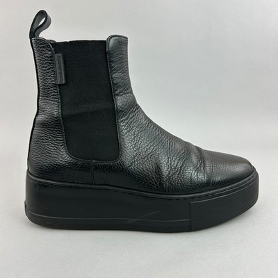 Russell & Bromley Größe EU39 UK6 Schwarz Leder Park Way Up Chelsea Chunky Schuhe