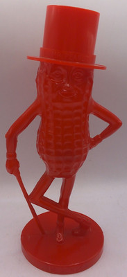 Vintage, Antique, Planter's ''Mr. Peanut'' Red Plastic Coin Bank, 1960's