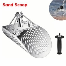Stainless Steel Beach Sand Scoop for Metal Detecting   11.02 in x 7.87 in, 0.9