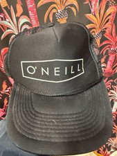 O'Neill Black Foam Mesh Trucker Snapback Hat One Size