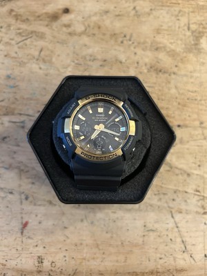 Casio G-Shock GAS100G-1A Wrist Watch for Men Black And Gold