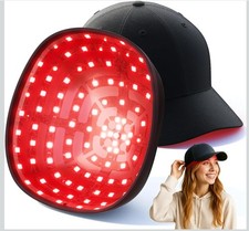 Laser Hair Growth Cap   Red Light Therapy Hat for Hair Regrowth, Deep Black
