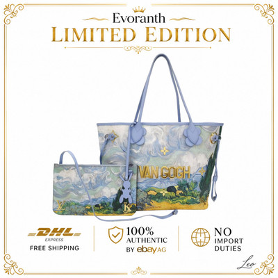 Louis Vuitton Masters Van Gogh Neverfull MM Van Gogh Jeff Koons Tote Bag Limted