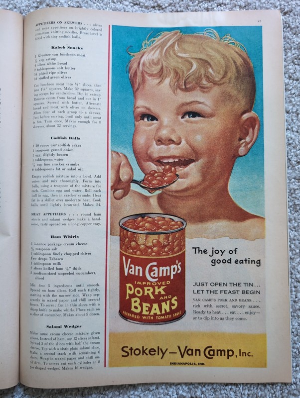 Vintage Advertising 1950s Stokely's Finest Van Camp Pork And Beans